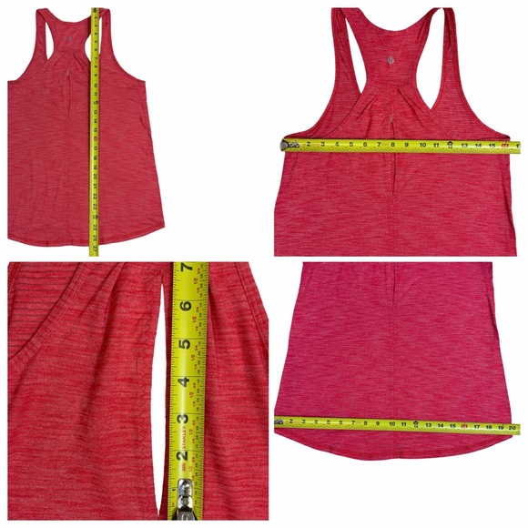 LULULEMON Rare Slit Yogi Racer Back III Coral Halter Tank + Small Reusable Bag - Picture 8 of 16